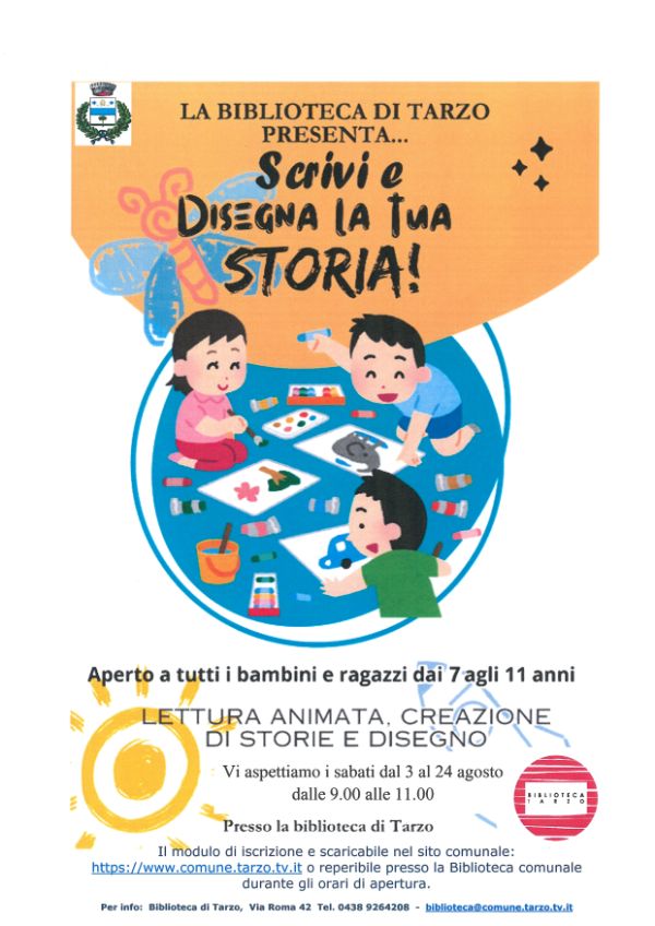 Locandina scrivi e disegna la tua storia